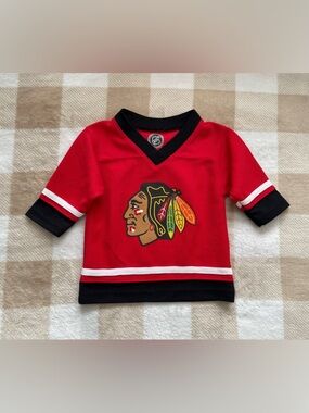 NHL Chicago Blackhawks TOEWS Red Black 9-12 Month Baby Kids Hockey Jersey